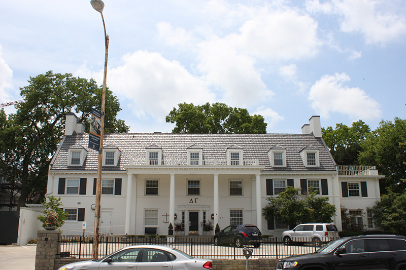 Front view of Delta Gamma Chapter House