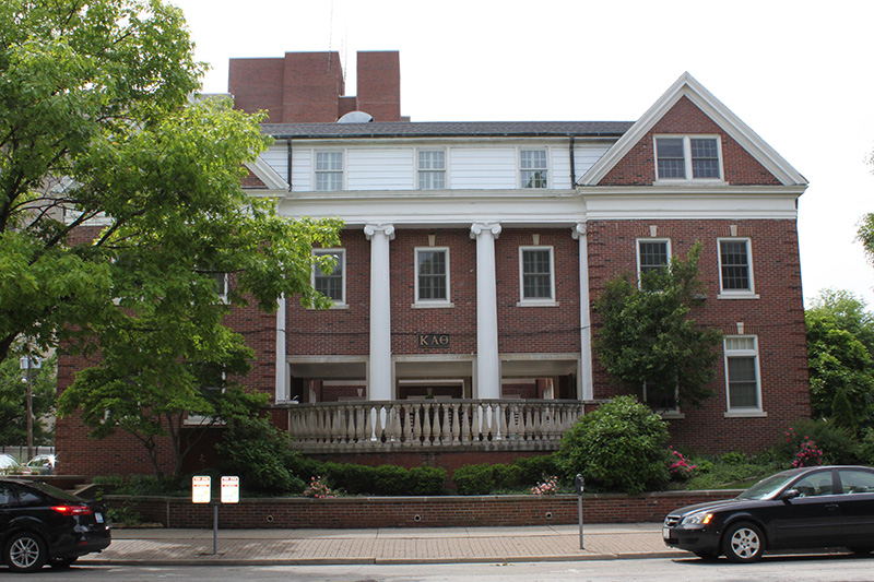 Front view of Kappa Alpha Theta Chapter House