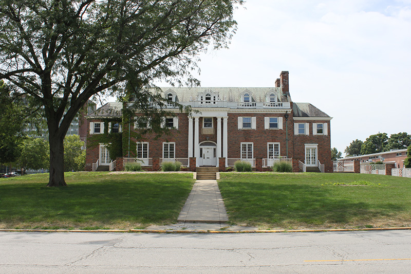 Front view of Alpha Tau Omega Chapter House