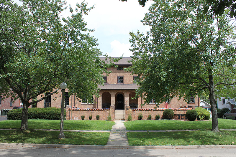 Front view of Beta Sigma Psi Chapter House