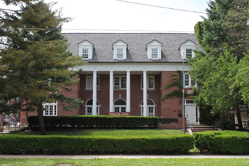 Front view of Delta Chi Chapter House
