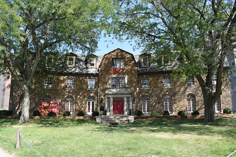 Front view of Phi Kappa Tau Chapter House
