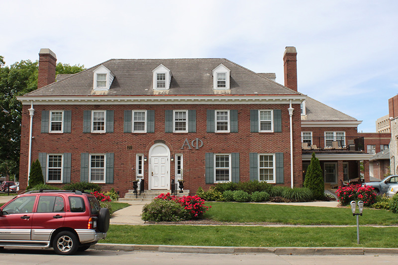 Front view of Alpha Phi Chapter House